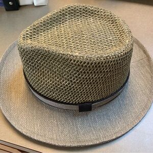 Cremieux mens Stylish Tan Woven fedora Hat size Small/Md